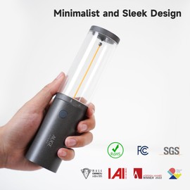 AUGE LIGHT 4-in 1 Rechargeable Camping Lights, LED Flashlight Emergency, Travel Flashlight Rechargeable High Lumen with Hidden Hook Ultra-Long Life 35H Multifunctional Rechargeable Flashlight for Camp