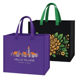 Large Printable Tarpaulin Bag - 41cm (W) x 36cm (H) 24cm Width Plain Tarpaulin Bag (Large) Black 4ea