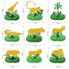9 Pcs Gold Safari Party Supplies Glitter Jungle Safari Animals
