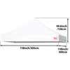 Tradesparker 10x10 Commercial Pop Up Canopy Replacement Top-Windproof D-Rings+Banner Grommets+Loop