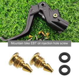 The Lord of the Tools 2Pcs Bicycle Bleed Screws for Lever Reservoir T25 Compatible with Magura EBT Bike Titanium Alloy Bolts Bicycle Fuel Tank Oil Filling Hole Screw Gold
