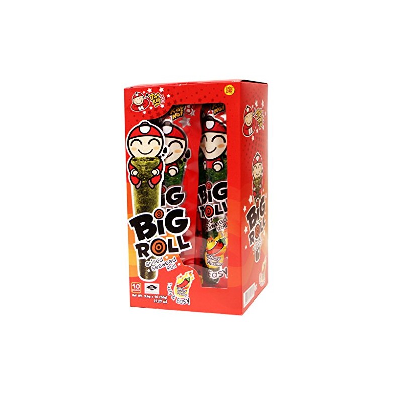 Taokenoi Grilled Seaweed Big Roll -Spicy oz 1.27oz x3pk (Spicy)