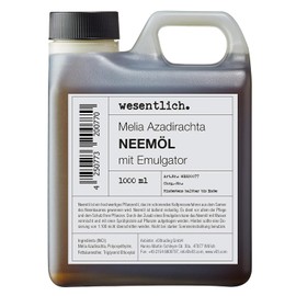 wesentlich. Neem Oil with Emulsifier 1,000 ml, Ready-Mixed for Immediate Use