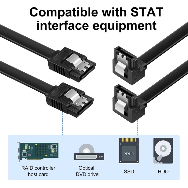 GZhaimai SATA III Cable SATA 3 Data Cable 50 cm,