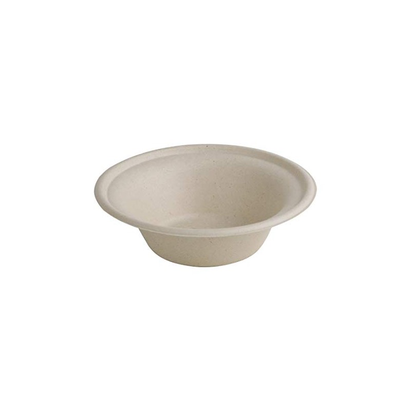 Fiesta Compostable Bagasse Round Bowl 12oz Natural Colour (Pack 50)