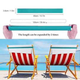 The Better Towel Chair Clips (4 Pack) - Turquoise Beach Towel Clips & Holder for Pool & Cruise Ship Essentials