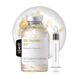 SUNGBOON EDITOR Glow Intensive Deep Collagen Silk Peptide EGF Ampoule, Copper Peptides Serum for Face with Multi Peptides, Hydrating Korean Skincare F