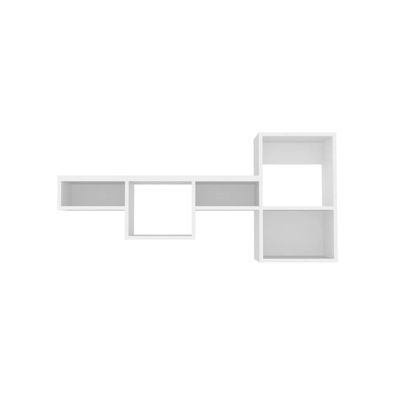 White 5-Shelf Globe Wall-Mounted Shelf Unit Elegant Wall Shelvescolor: as