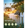 Brightown 58FT Solar String Lights Outdoor with Remote Cable Ties