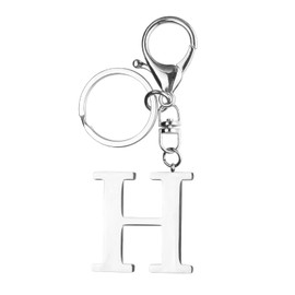 ORUZA Letter Keyring Alphabet Initial Keychain, Metal Letter Key Ring for Women Men Handbag Wallet Purses Letter H