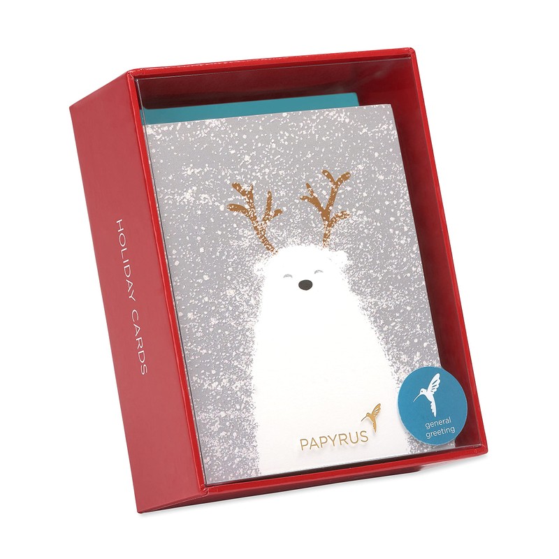 Papyrus Holiday Cards Boxed with Envelopes, Holiday Cheer, Polar Bear