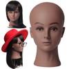 NEWSHAIR Bald Female Mannequin Head with Eyelash Training Head Wig