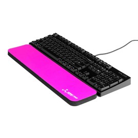 Fat Wrist Pad 17 is a 4 X 17 X 0.75 Inch Wrist Rest for Standard Keyboards and Full Length Mechanical Keyboards (Pink)