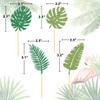 Pack of 24 Glitter Tropical Hawaii Cupcake Toppers, Aloha Cupcake