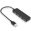 USB Hub, 4-Port USB 2.0 Hub Ultra Slim Portable USB