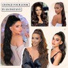 XFSRG Extensions Echthaar Ponytail 65 cm Langes in Wavy Pferdeschwanz