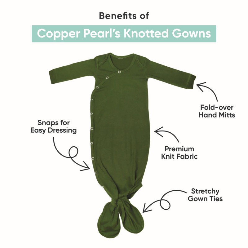 Copper Pearl Newborn Knotted Gown "Gobi"