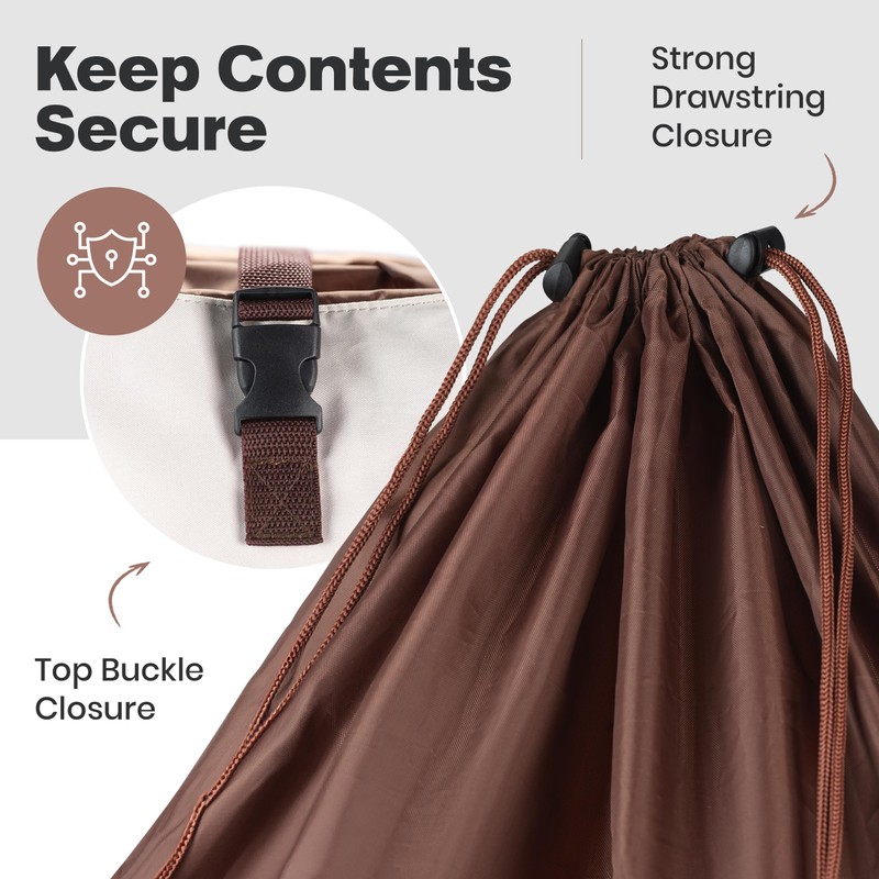 Backpack Laundry Bag - XL Heavy Duty Hamper Holds 3-4