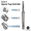 sourcing map Combination Drill and Tap Bit, Metric M4 x