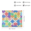 Blueangle Jigsaw Puzzle Throw Blanket Super Soft & Warm, 50x60