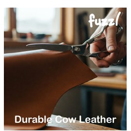 Fuzzl Eco Leather Sizzles the Dachshund Natural and Tough Dog Toys - Long Lasting Chew Toys for Aggressive Chewers - Strong Dog Toy for Dogs and Puppy