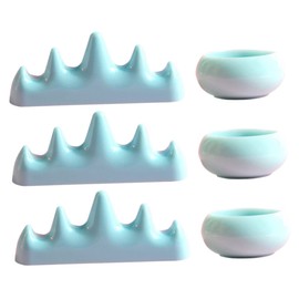 Baluue 1 Set Nail Art Brush Cup Gel Nail Pens Nail Soak off Cups Pen Washing Cup Dip Powder Tray Manicure Bowls for Hands Makeup Holder Nail Remover Bowl Nail Brush Holder Plastic