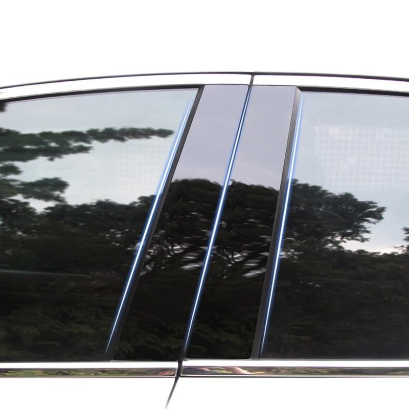 6pcs Black for Honda CRV(2017-2022) Car Window Center Pillar Stickers