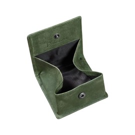 Coin Purse, Men's, Small, Pueblo Leather, Genuine Leather, 35 Pieces, Mini Coin Case, Box Type, Compact, Easy to Use, Button Type, patina