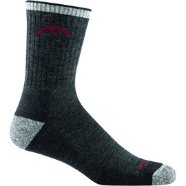 Darn Tough, Hiker (Style #1466), Merino Wool, Micro Crew, Midweight, Men’s Cushioned Hiking Socks - Black Medium
