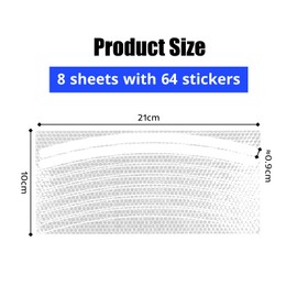 FortuneGlobe Reflective Bike Spoke Reflector Stickers for 27.5 to 28 and 29 inches - Bike Wheel Rims Stickers