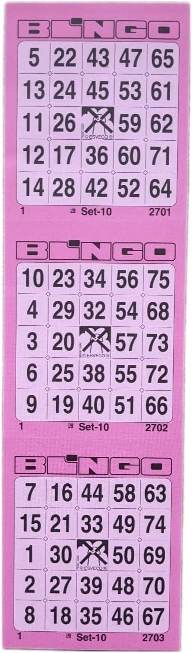 Bloque de 300 Tickets System 25 de 75 n 6, Color Rosa