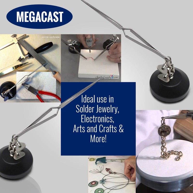 MegaCast Third Hand with Tweezers, Black, Modern Style