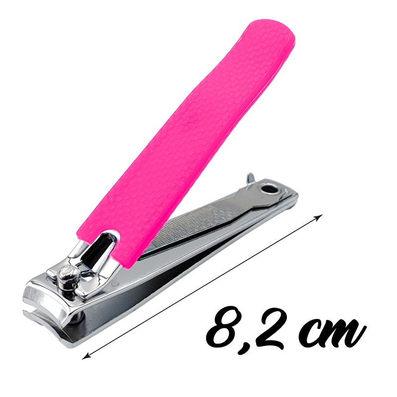Nail Clippers 8.2 cm - Stainless Steel with Non-Slip Coloured