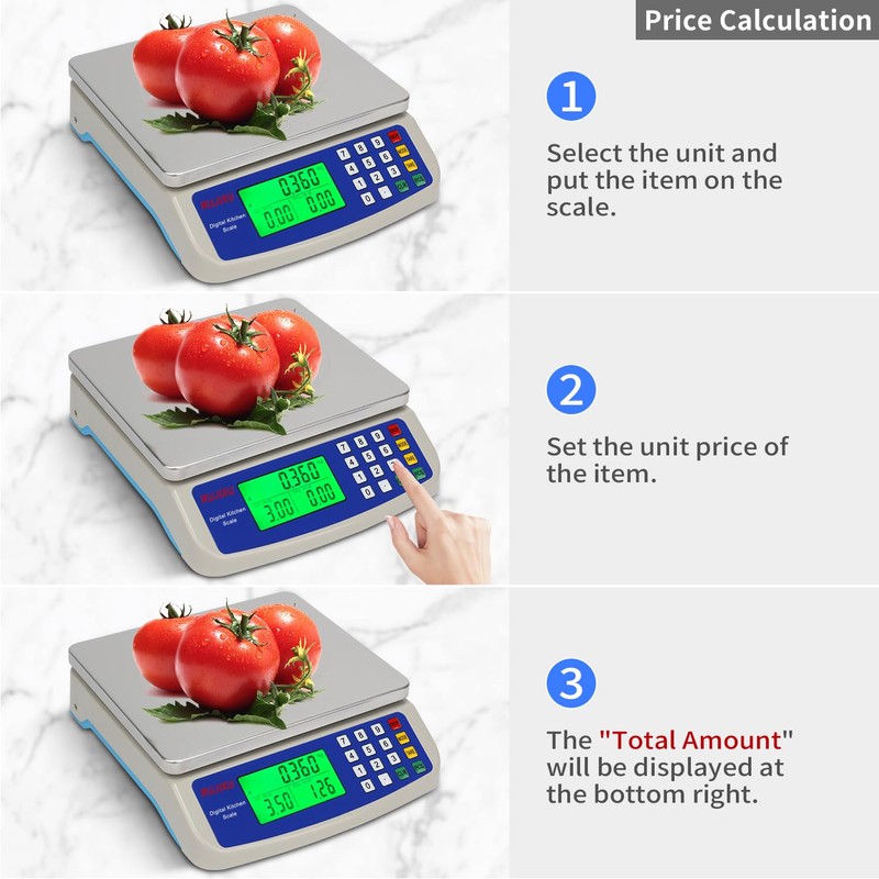 Large Digital Kitchen Scale 22LB Commercial Scale for Food Baking