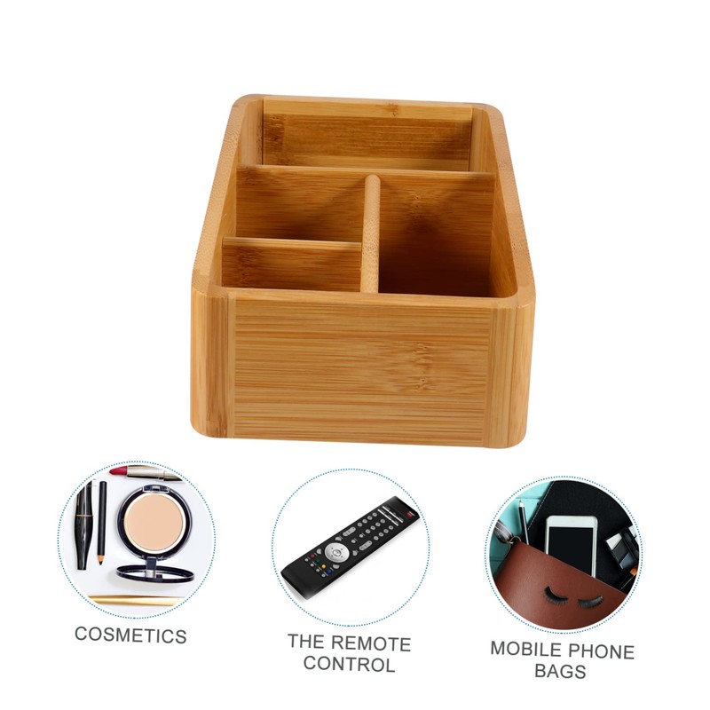 Gatuida 1pc Wooden Storage Box for Home Sundries and Cosmetics