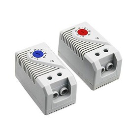 SUPERTOOL 0-60 ℃ Electric Temperature Controller Switch, Adjustable Mechanical Compact Thermostat (Blue Button)