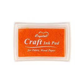 Ancwzoz Ink Pad for Children, Washable for Rubber Stamps, Paper, Scrapbooking, Orange