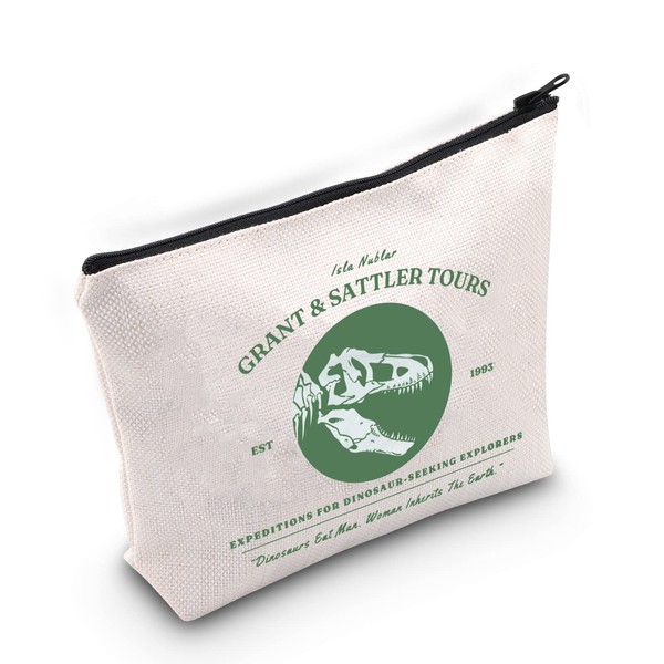 Grant & Sattler Tours Dinosaur Zipper Pouch Movie Lover Gift