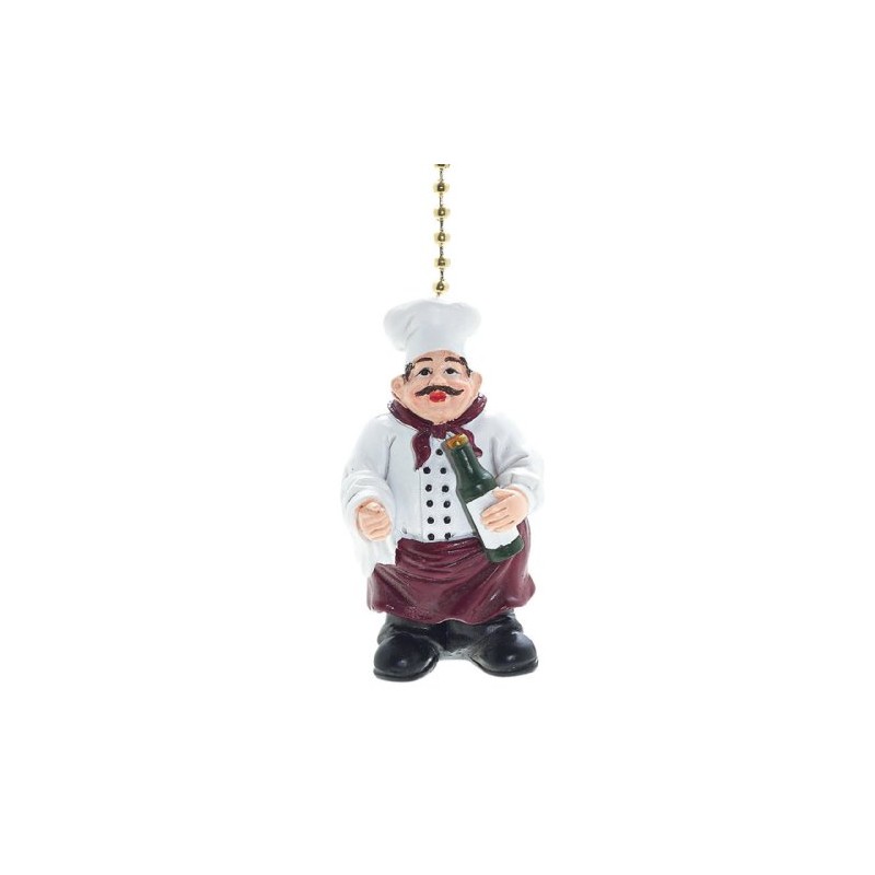 Jolly Fat Italian/French Chef Ceiling Fan Pull Decorative Light Chain