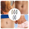 Satix 14G Hinged Clicker Belly Button Ring CZ Titanium Reverse