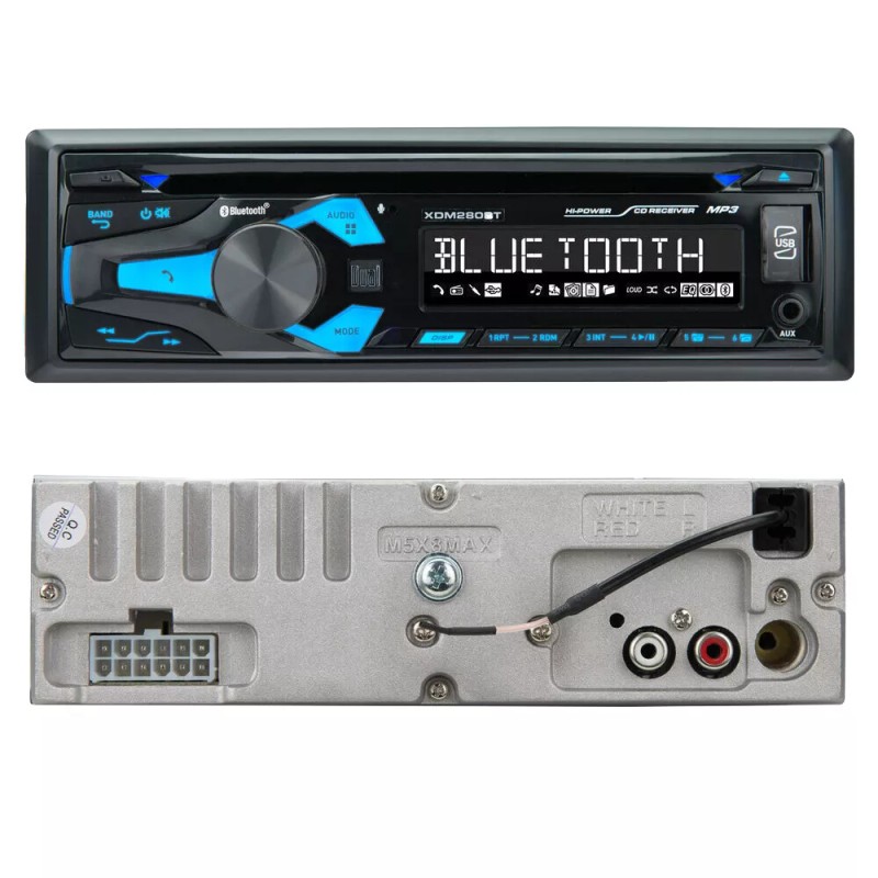 DUAL XDM280BT CD Player Car Stereo AM/FM Radio Kit for