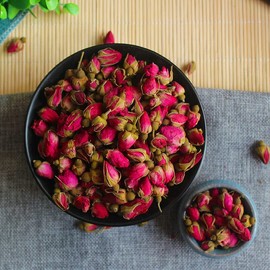 China Flower Tea Red Rose Bud Tea Aroma Dry Flowers Ecology Herbal Blooming Tea (100g)