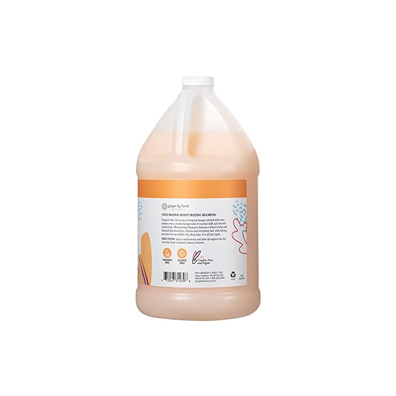 Ginger Lily Farms Botanicals Coco Mango Moisturizing Shampoo, 100% Vegan,