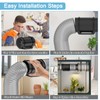 Hon&Guan 4'' Insulated Flexible Duct 4 FT Long, Gray Noise