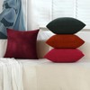Jeneoo Burgundy Decorative Throw Pillow Covers Soft Chenille Comfy Square