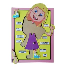 Material Didáctico Montessori Las Partes Del Cuerpo Niños                                                                                             