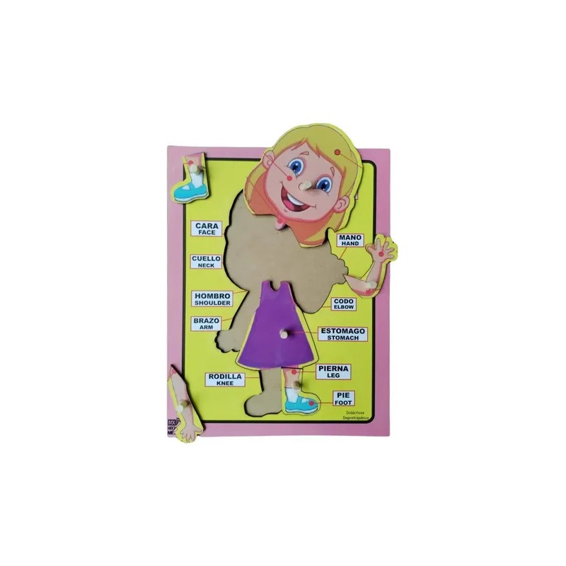 Material Didáctico Montessori Las Partes Del Cuerpo Niños