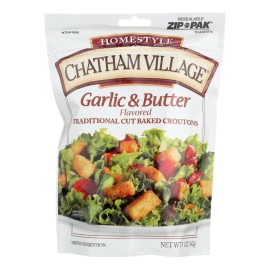 UD_Chatham Village Traditional Cut Croutons - Garlic And Butter - Case Of 12 - 5 Oz.