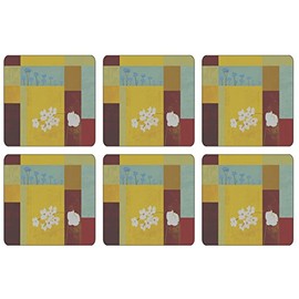 Plymouth Pottery - Daisy Squares Coasters - Set of 6