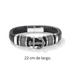 ROAL | Pulsera de piel con acero inóxidable con diseño